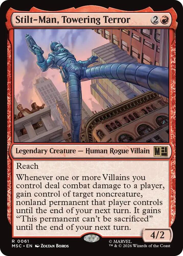 Stilt-Man, Towering Terror (Surge Foil) [Commander: Marvel Super Heroes] 61
