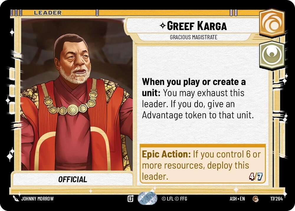 Greef Karga - Gracious Magistrate [Ashes of the Empire] 17/264