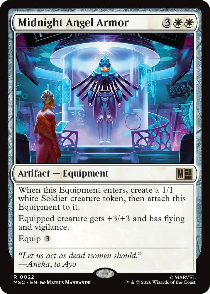 Midnight Angel Armor (Surge Foil) [Commander: Marvel Super Heroes] 22