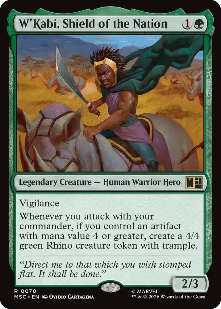 W'Kabi, Shield of the Nation (Surge Foil) [Commander: Marvel Super Heroes] 70
