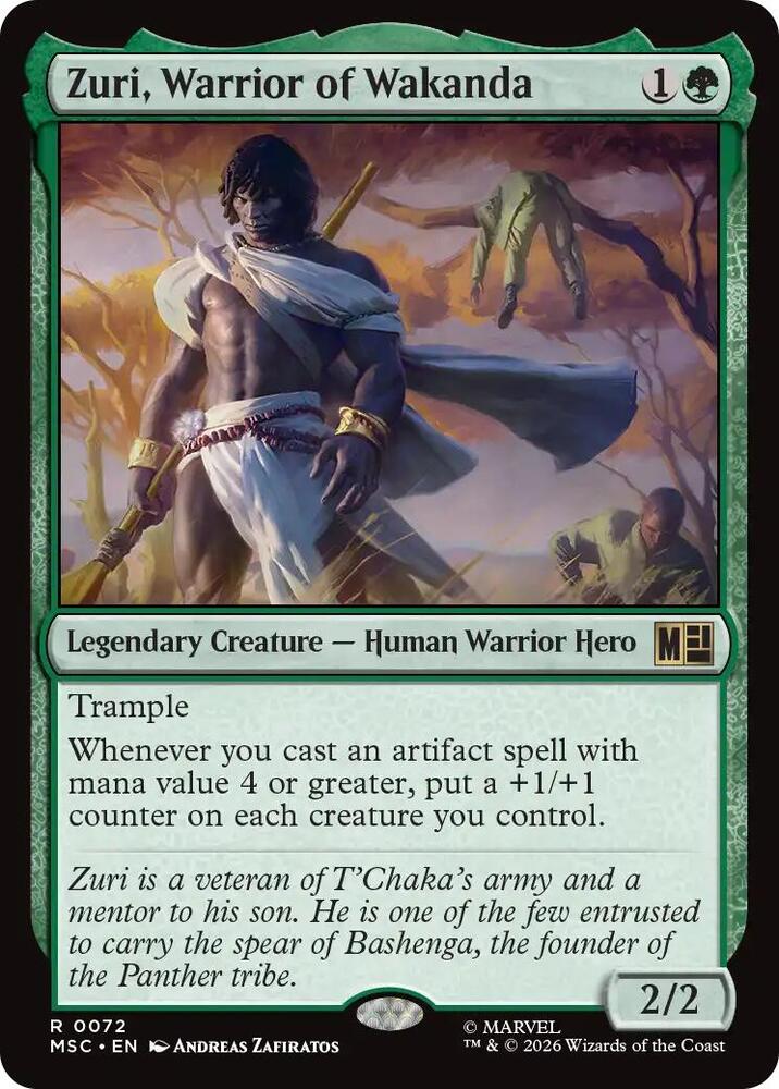 Zuri, Warrior of Wakanda (Surge Foil) [Commander: Marvel Super Heroes] 72