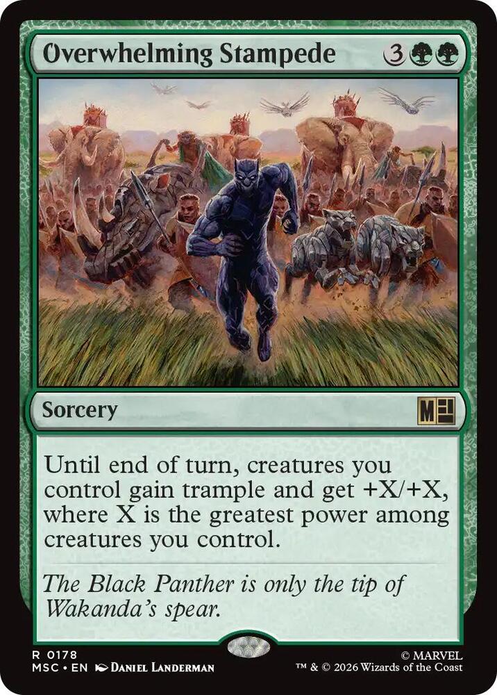 Overwhelming Stampede (Surge Foil) [Commander: Marvel Super Heroes] 178