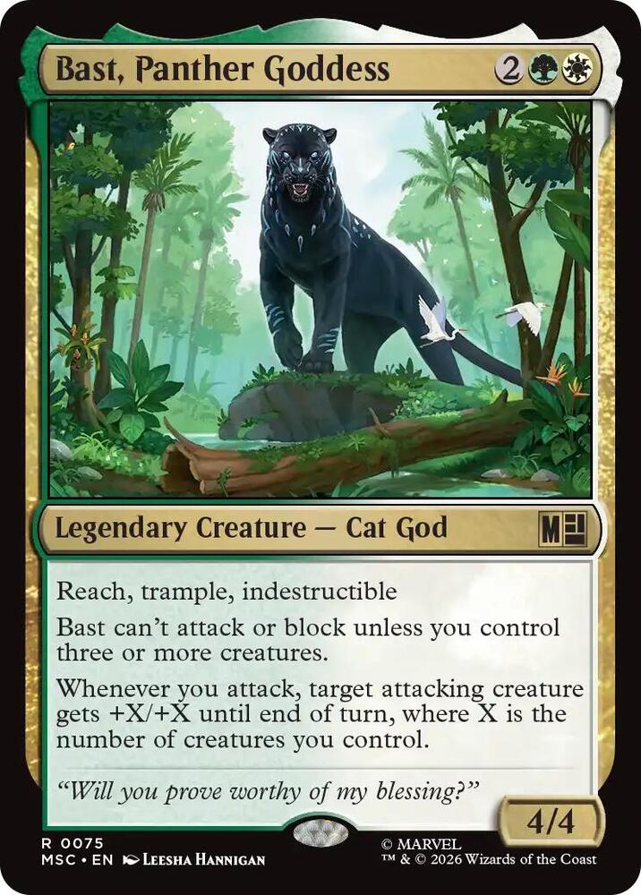 Bast, Panther Goddess (Surge Foil) [Commander: Marvel Super Heroes] 75