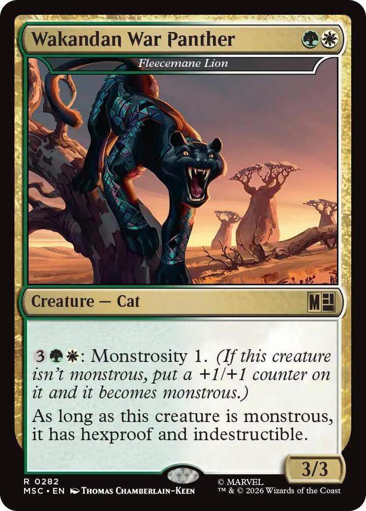 Wakandan War Panther - Fleecemane Lion (Surge Foil) [Commander: Marvel Super Heroes] 282