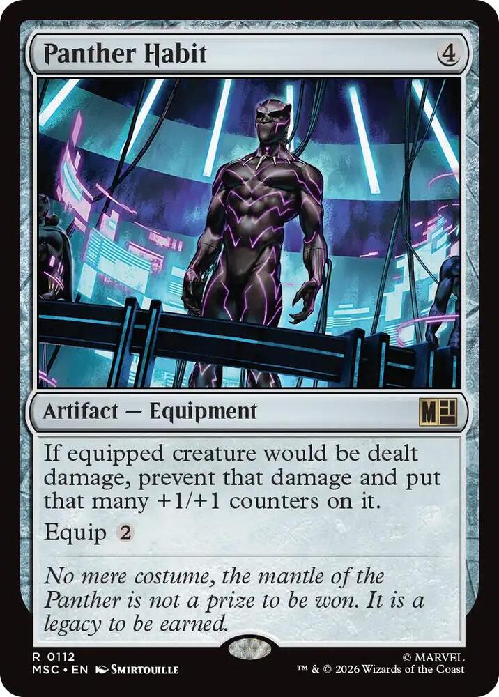 Panther Habit (Surge Foil) [Commander: Marvel Super Heroes] 112