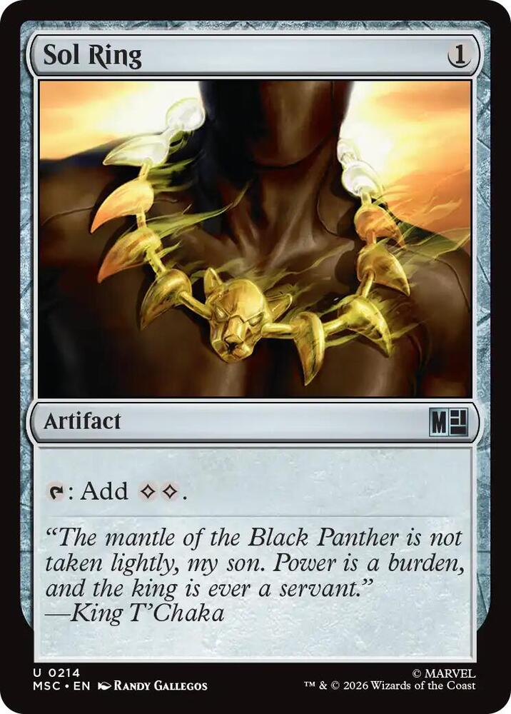 Sol Ring (0214) (Surge Foil) [Commander: Marvel Super Heroes] 214