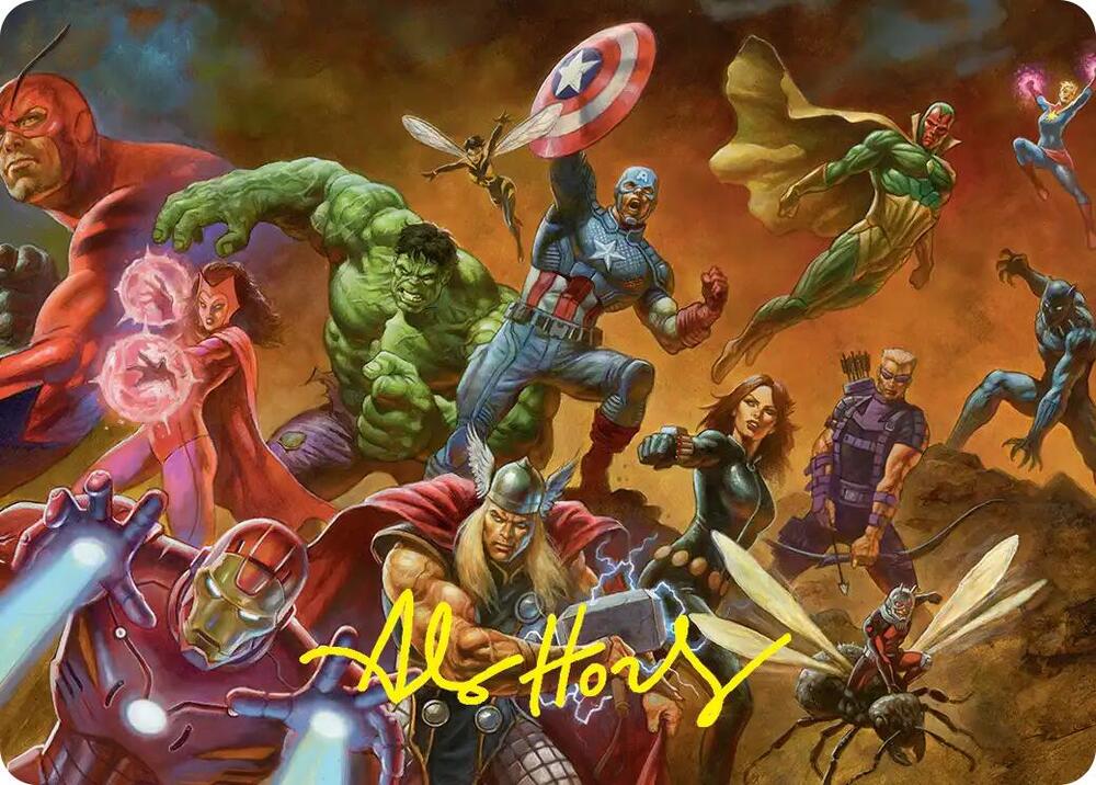 Avengers Assemble! Art Card (Gold-Stamped Signature) [Art Series: Marvel Super Heroes] 1