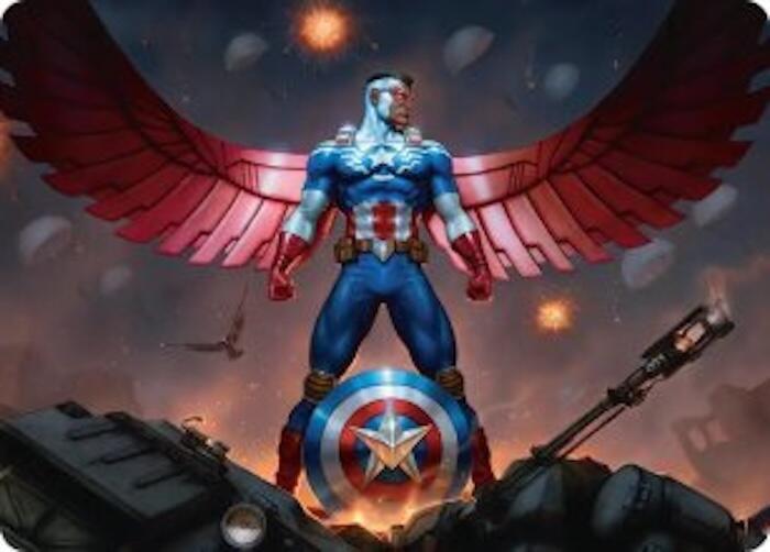 Captain America, Wings of Freedom Art Card (2/45) [Art Series: Marvel Super Heroes] 2