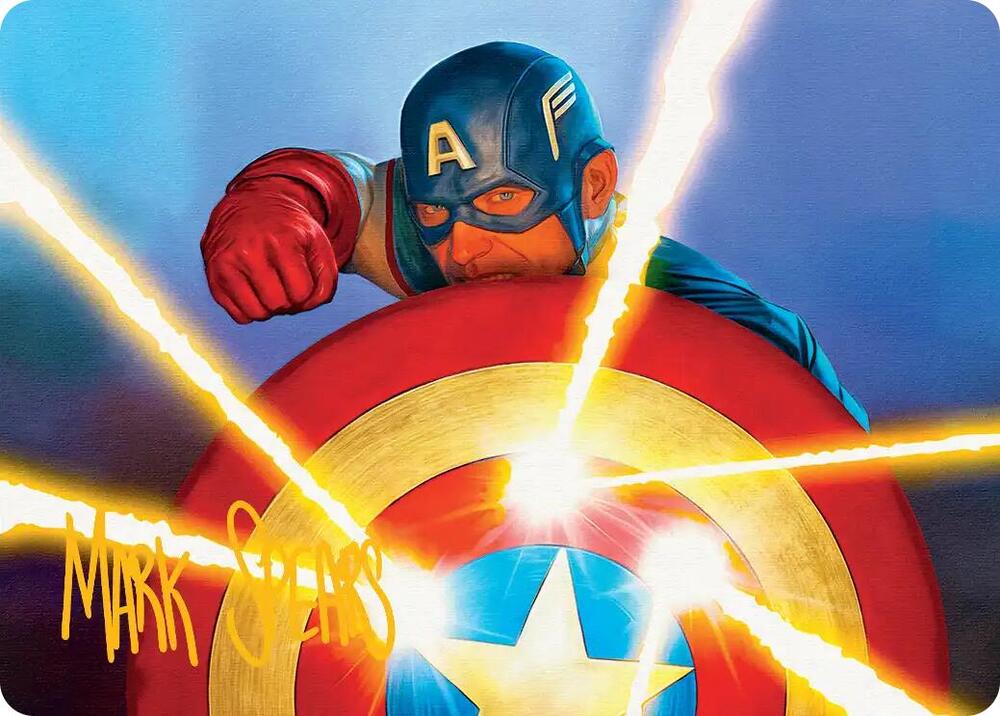 Captain's Defense Art Card (Gold-Stamped Signature) [Art Series: Marvel Super Heroes] 41