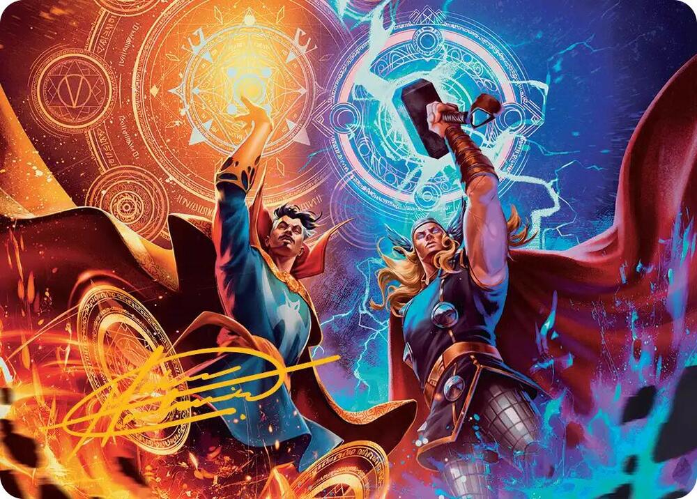 We Say Thee Nay! Art Card (Gold-Stamped Signature) [Art Series: Marvel Super Heroes] 7