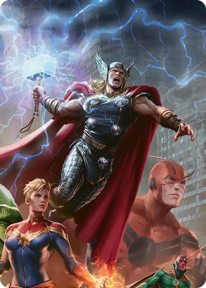 Thor, Guardian of Midgard Art Card [Art Series: Marvel Super Heroes] 3