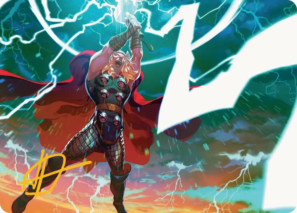 Lightning Strike Art Card (Gold-Stamped Signature) [Art Series: Marvel Super Heroes] 11