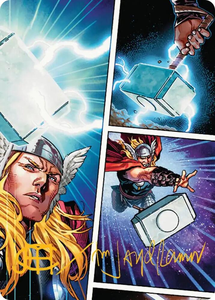 Mjolnir, Hammer of Thor Art Card (Gold-Stamped Signature) [Art Series: Marvel Super Heroes] 19
