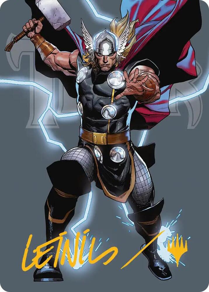 Thor, God of Thunder Art Card (Gold-Stamped Signature) [Art Series: Marvel Super Heroes] 26