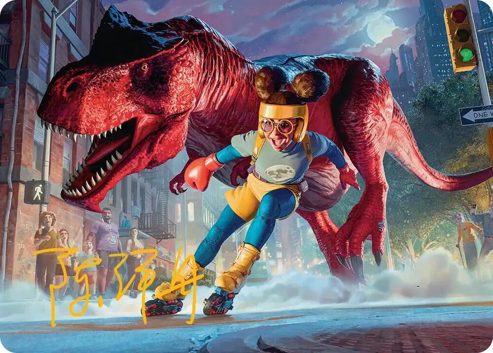 Moon Girl and Devil Dinosaur Art Card (Gold-Stamped Signature) [Art Series: Marvel Super Heroes] 14