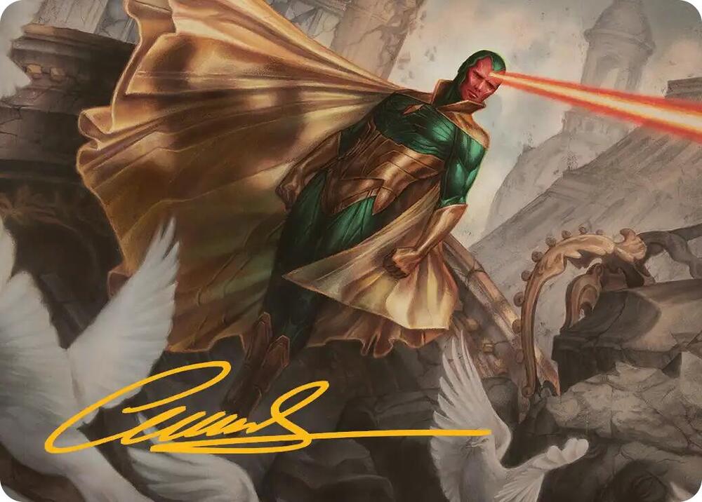 The Vision Art Card (Gold-Stamped Signature) [Art Series: Marvel Super Heroes] 15