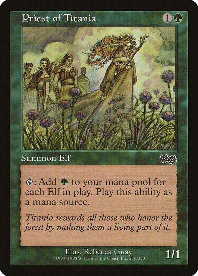 Priest of Titania [Urza's Saga] 270
