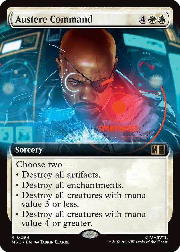 Austere Command (Extended Art) [Commander: Marvel Super Heroes] 294
