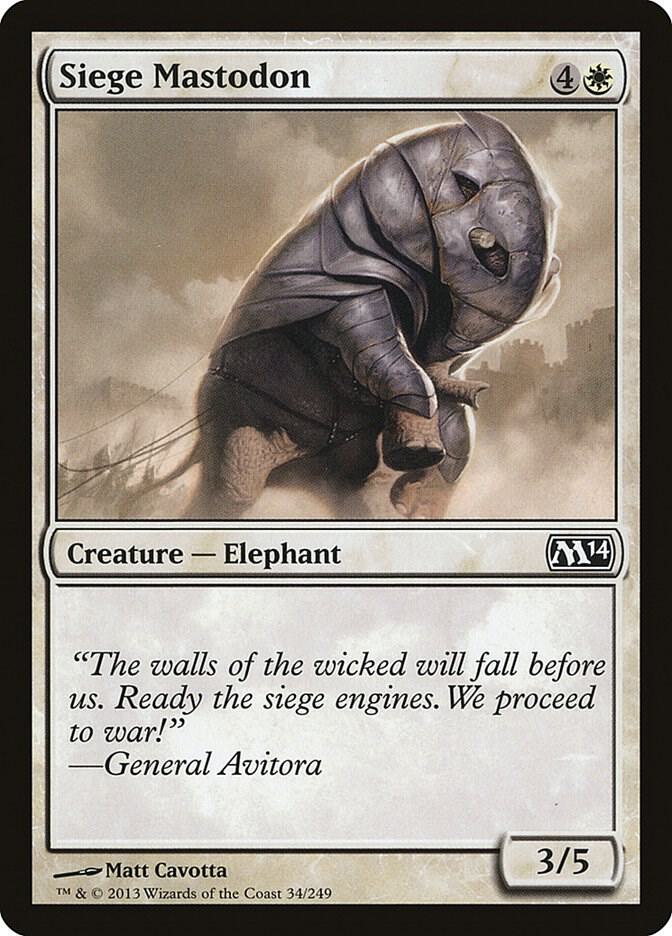 Siege Mastodon [Magic 2014 (M14)] 34
