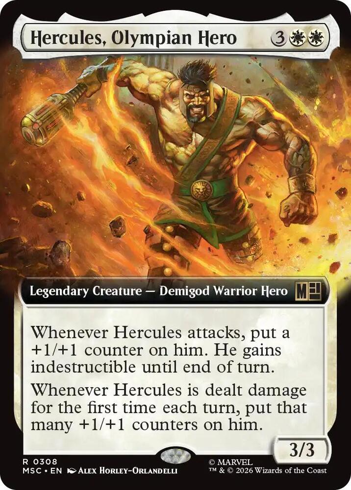 Hercules, Olympian Hero (Extended Art) [Commander: Marvel Super Heroes] 308
