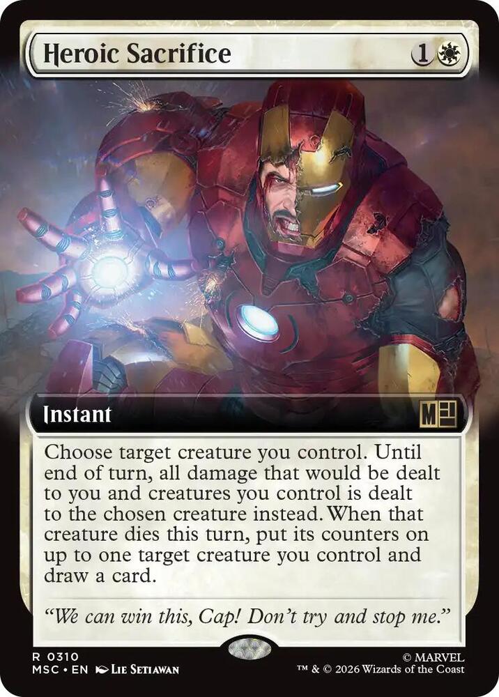 Heroic Sacrifice (Extended Art) [Commander: Marvel Super Heroes] 310