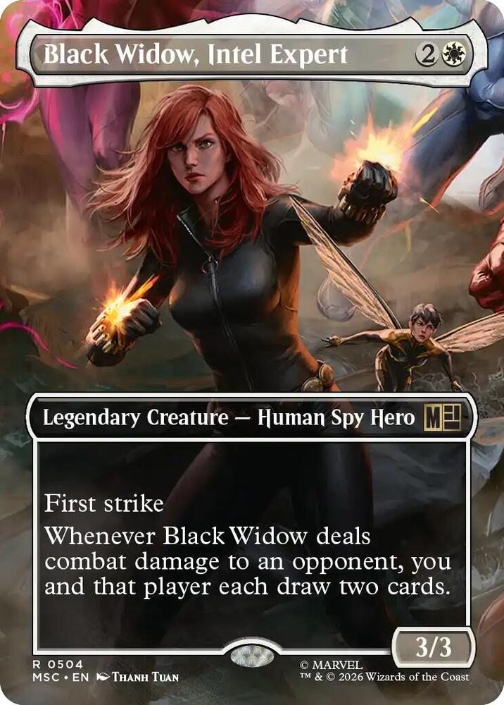 Black Widow, Intel Expert (Borderless) [Commander: Marvel Super Heroes] 504