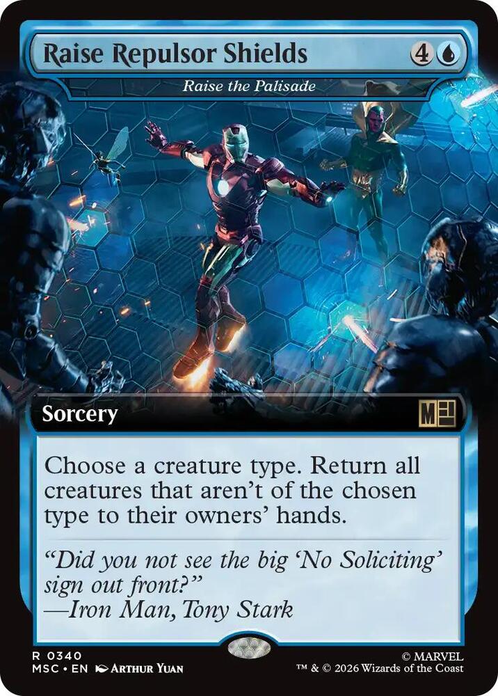 Raise Repulsor Shields - Raise the Palisade (Extended Art) [Commander: Marvel Super Heroes] 340