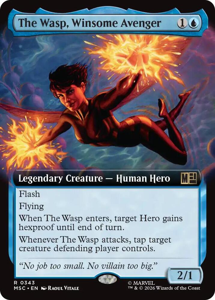 The Wasp, Winsome Avenger (Extended Art) [Commander: Marvel Super Heroes] 343