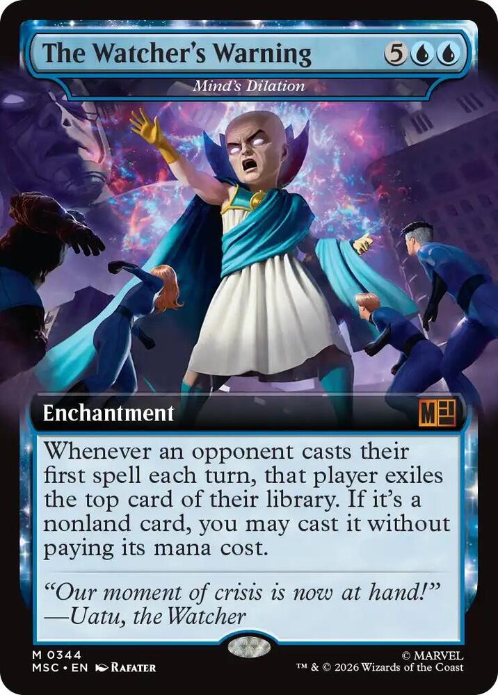 The Watcher's Warning - Mind's Dilation (Extended Art) [Commander: Marvel Super Heroes] 344