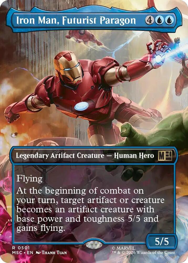 Iron Man, Futurist Paragon (Borderless) [Commander: Marvel Super Heroes] 501