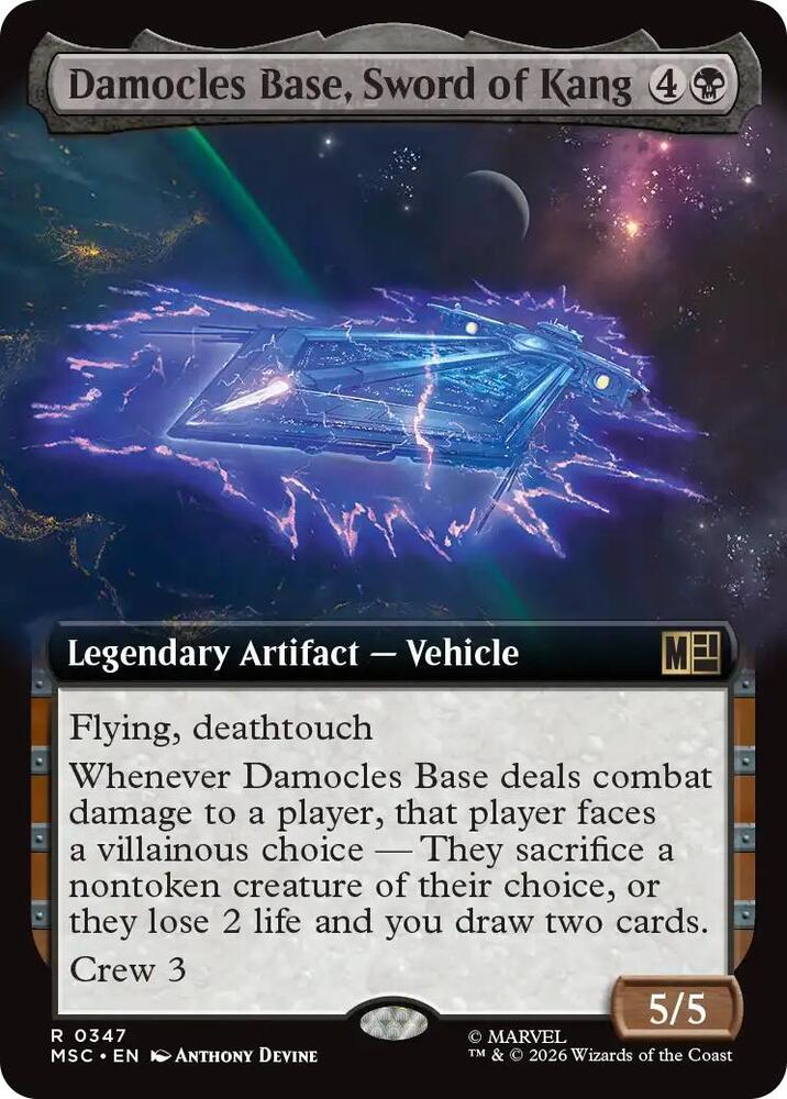 Damocles Base, Sword of Kang (Extended Art) [Commander: Marvel Super Heroes] 347