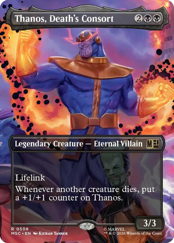 Thanos, Death's Consort (Borderless) [Commander: Marvel Super Heroes] 508