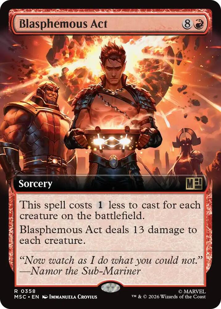 Blasphemous Act (Extended Art) [Commander: Marvel Super Heroes] 358