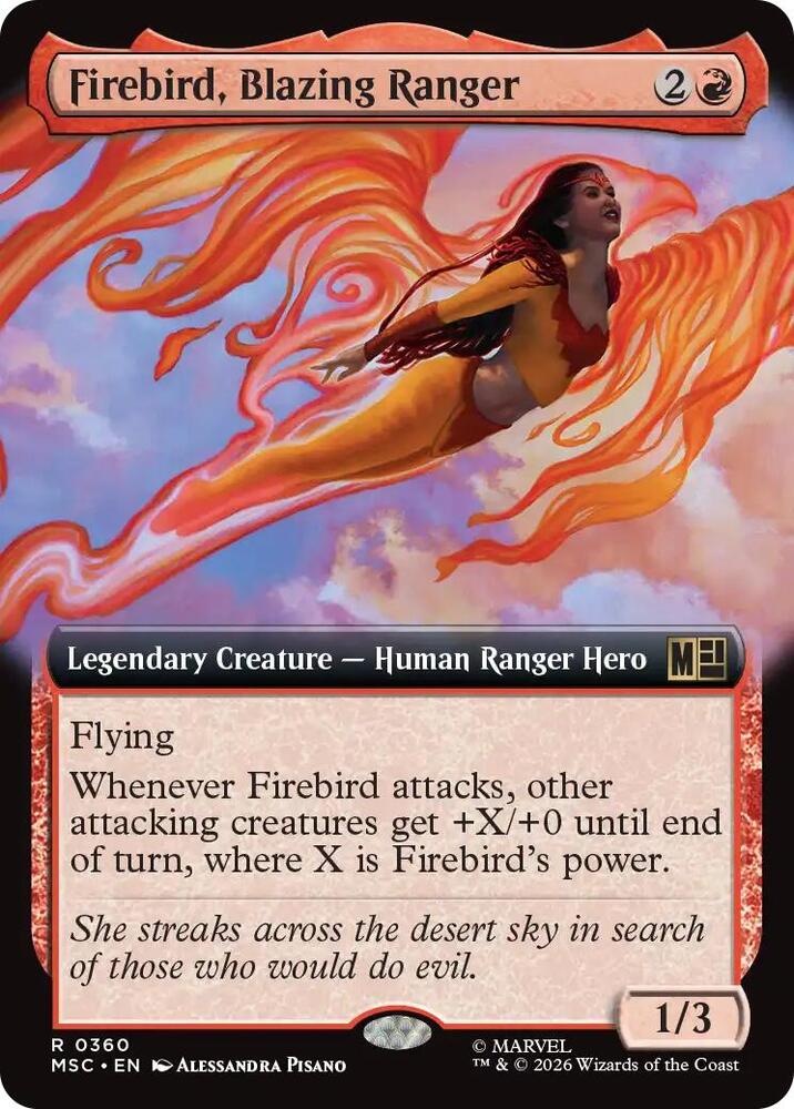 Firebird, Blazing Ranger (Extended Art) [Commander: Marvel Super Heroes] 360