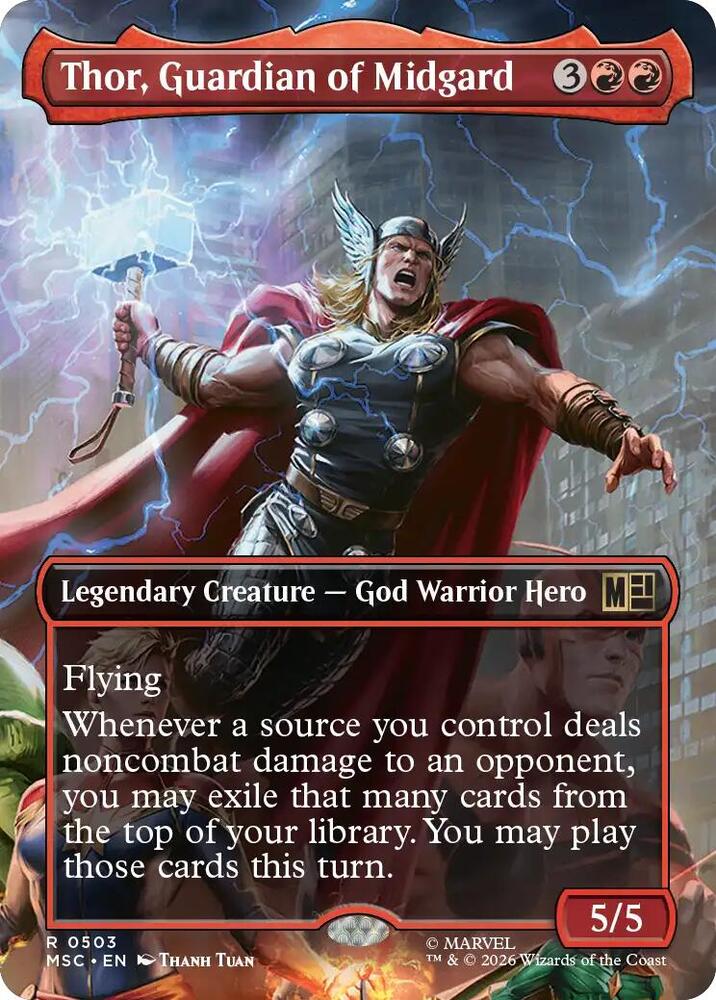 Thor, Guardian of Midgard (Borderless) [Commander: Marvel Super Heroes] 503