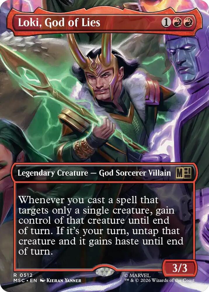 Loki, God of Lies (Borderless) [Commander: Marvel Super Heroes] 512