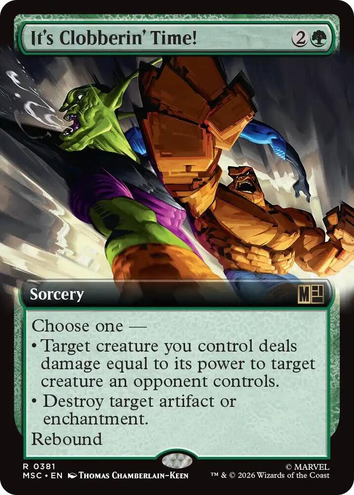 It's Clobberin' Time! (Extended Art) [Commander: Marvel Super Heroes] 381