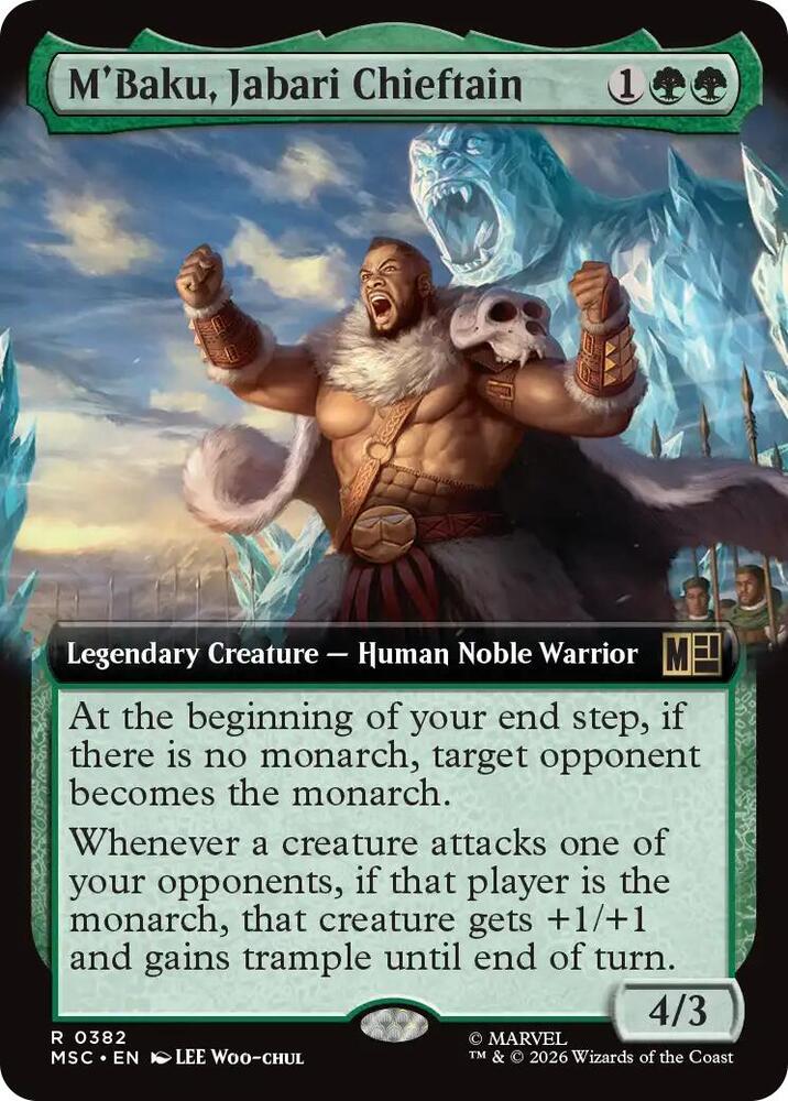 M'Baku, Jabari Chieftain (Extended Art) [Commander: Marvel Super Heroes] 382