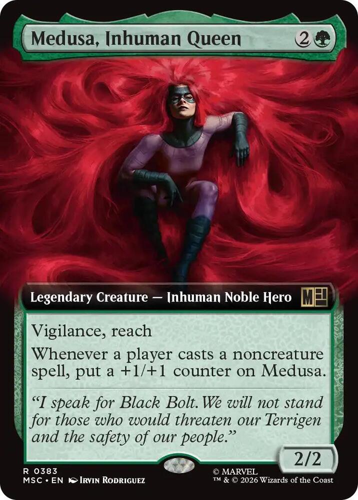 Medusa, Inhuman Queen (Extended Art) [Commander: Marvel Super Heroes] 383