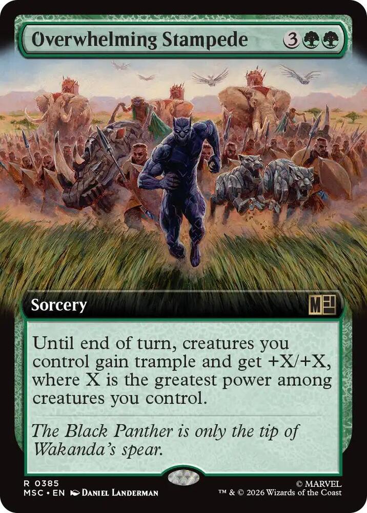 Overwhelming Stampede (Extended Art) [Commander: Marvel Super Heroes] 385
