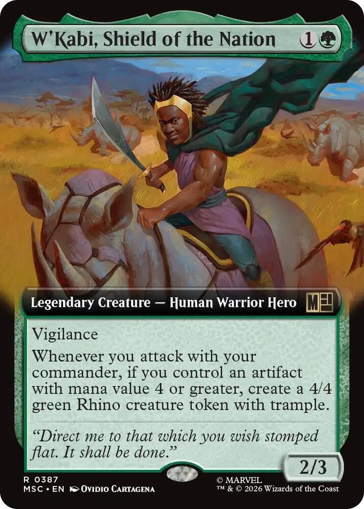 W'Kabi, Shield of the Nation (Extended Art) [Commander: Marvel Super Heroes] 387