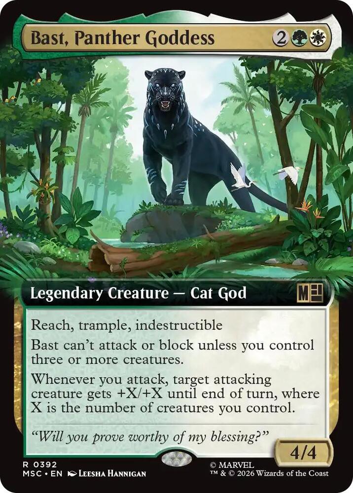 Bast, Panther Goddess (Extended Art) [Commander: Marvel Super Heroes] 392