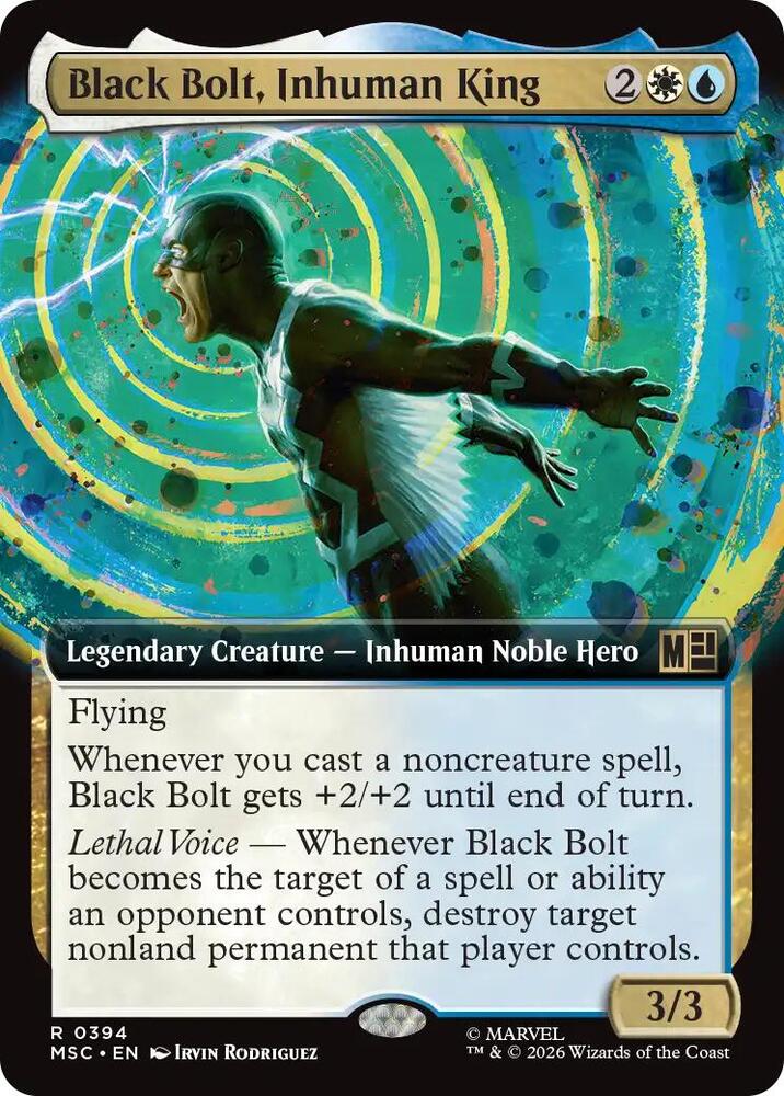 Black Bolt, Inhuman King (Extended Art) [Commander: Marvel Super Heroes] 394