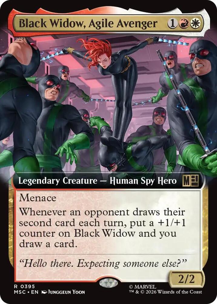Black Widow, Agile Avenger (Extended Art) [Commander: Marvel Super Heroes] 395