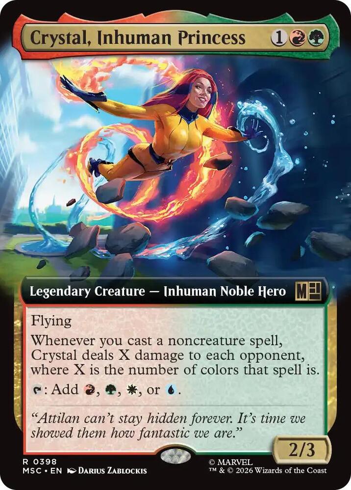 Crystal, Inhuman Princess (Extended Art) [Commander: Marvel Super Heroes] 398