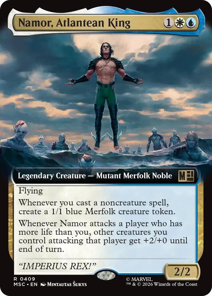 Namor, Atlantean King (Extended Art) [Commander: Marvel Super Heroes] 409