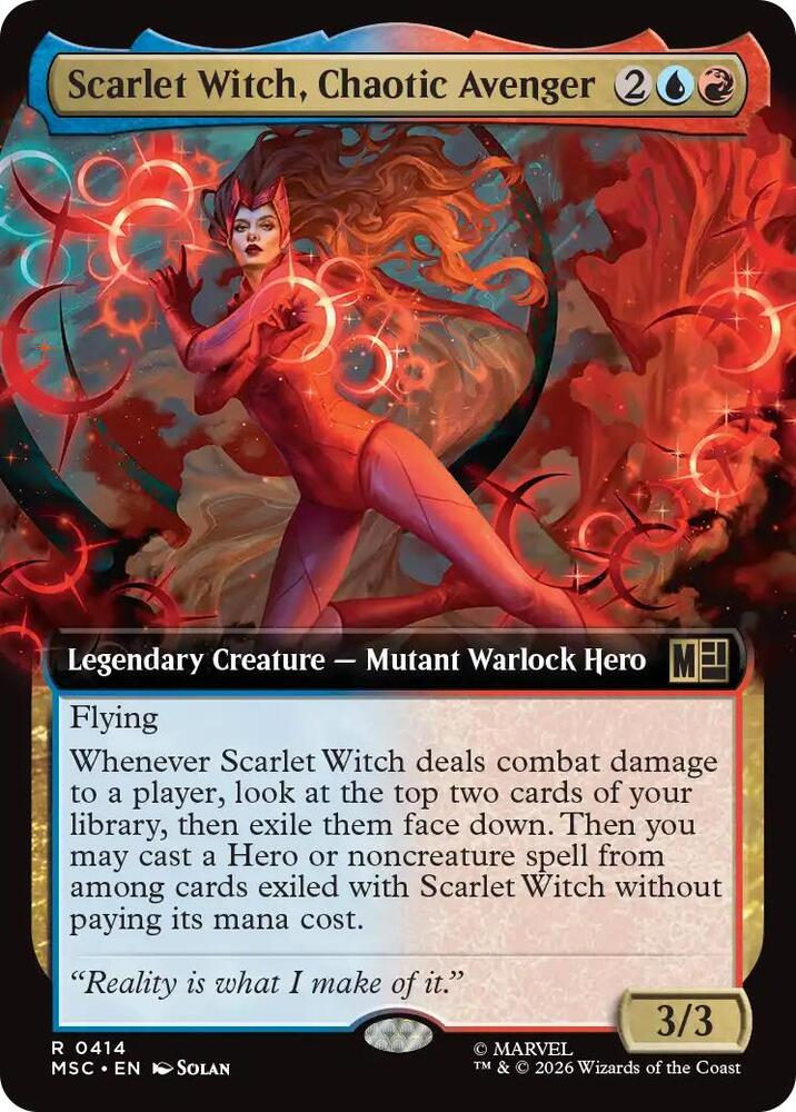 Scarlet Witch, Chaotic Avenger (Extended Art) [Commander: Marvel Super Heroes] 414