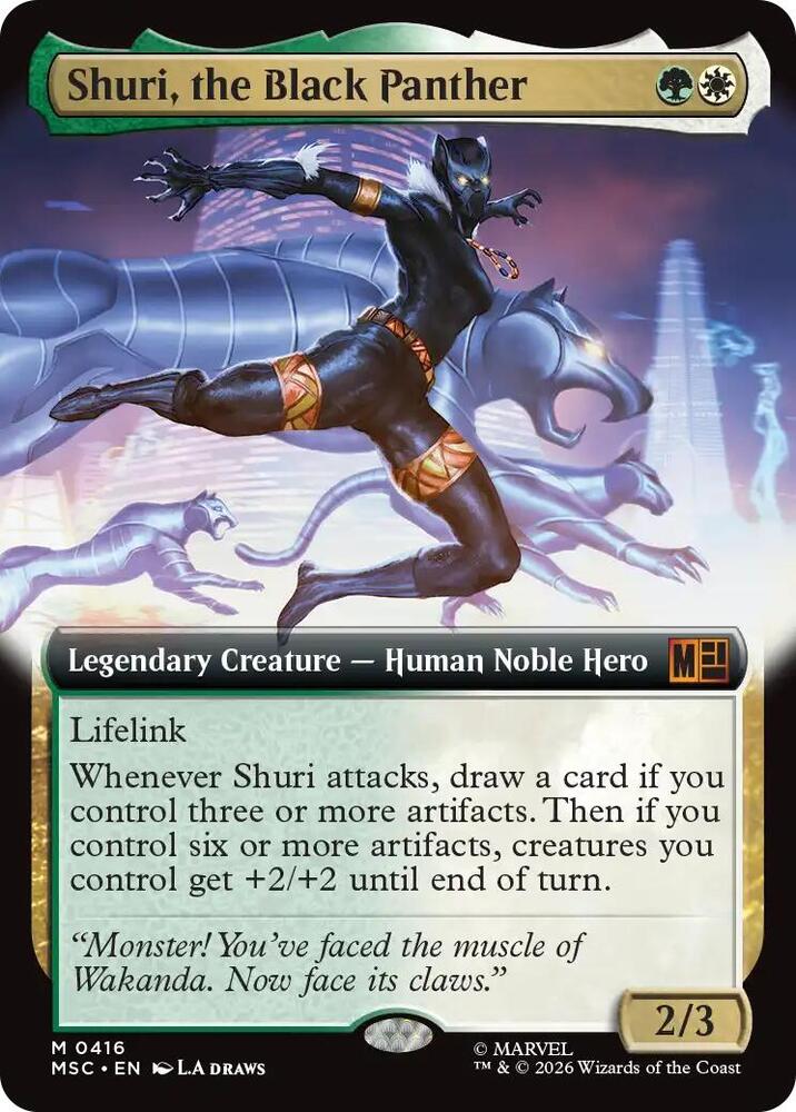 Shuri, the Black Panther (Extended Art) [Commander: Marvel Super Heroes] 416