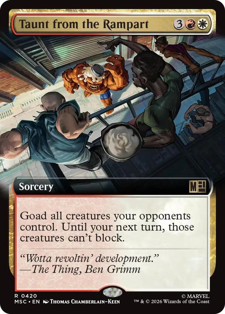 Taunt from the Rampart (Extended Art) [Commander: Marvel Super Heroes] 420