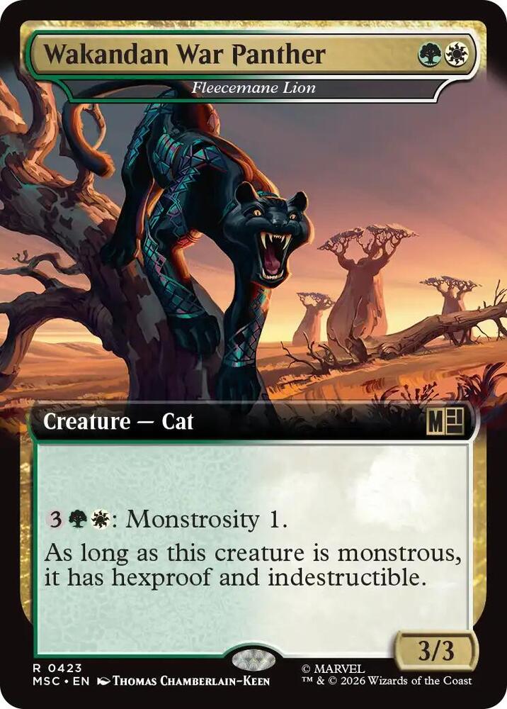 Wakandan War Panther - Fleecemane Lion (Extended Art) [Commander: Marvel Super Heroes] 423
